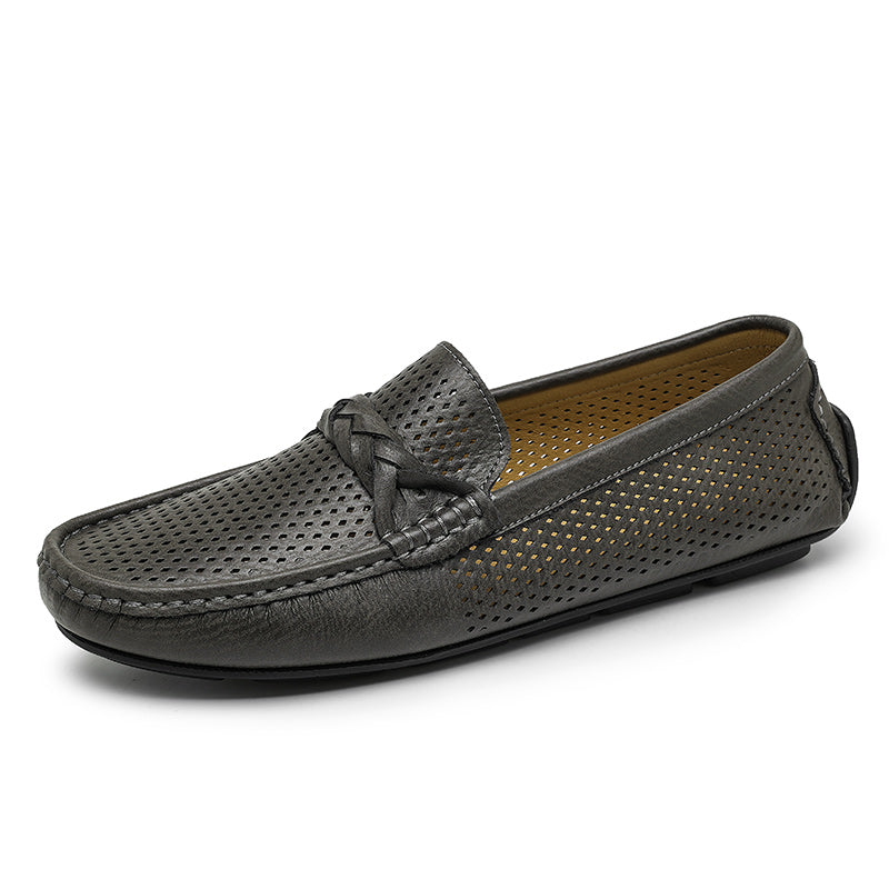 AlliLux Leather Slip-On Loafers