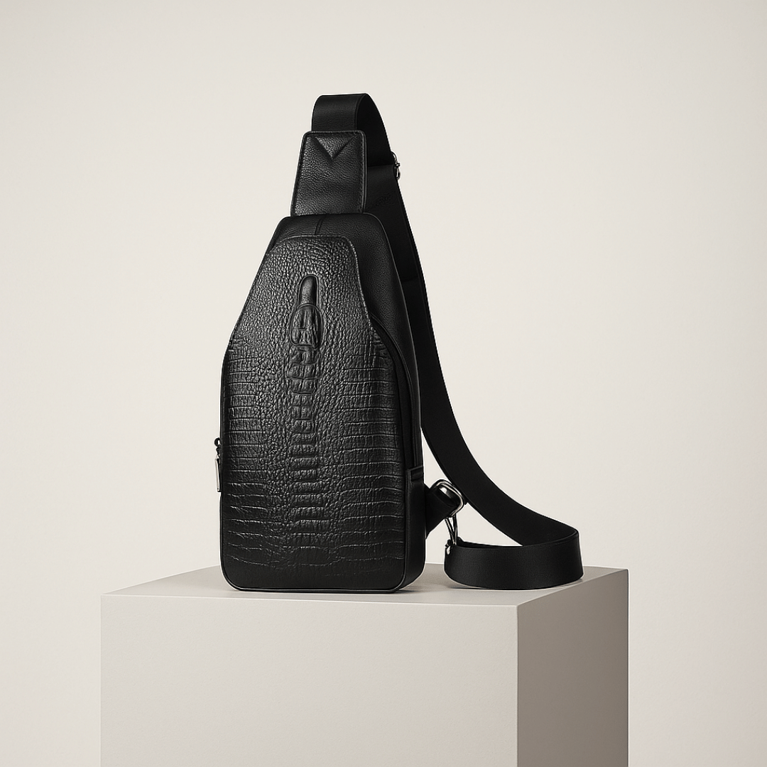 Veltique Croc Messenger Bag
