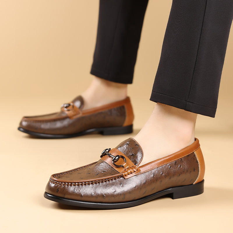 LuxLeather Elegant Genuine Leather Slip On Loafers