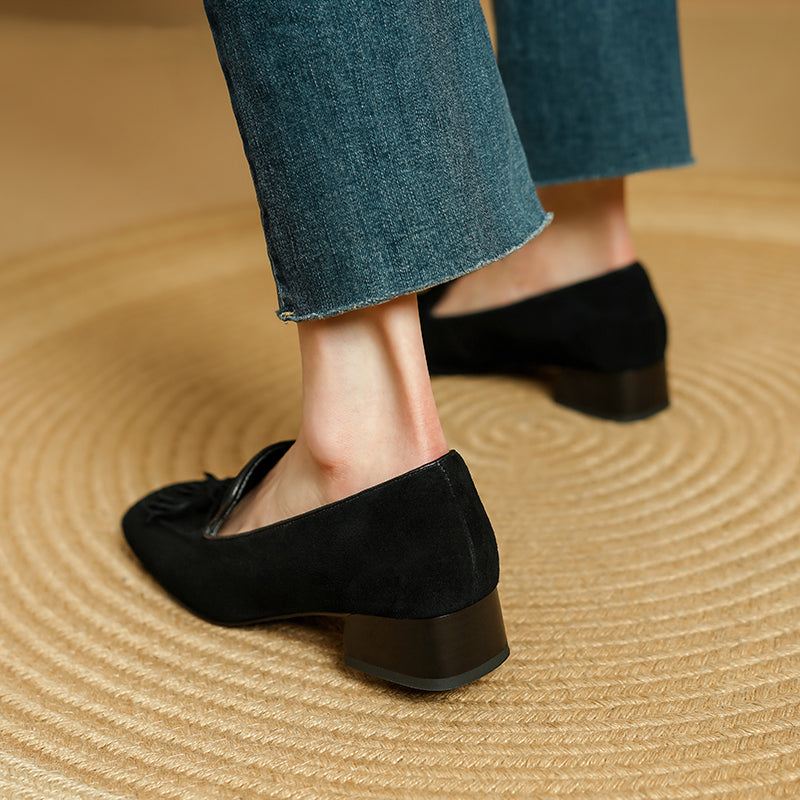 Luxury Cow Suede Leather Slip-on Loafers