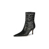 Fishscalelux Genuine Leather Pointed Toe Ankle Boots - FINAL SALE