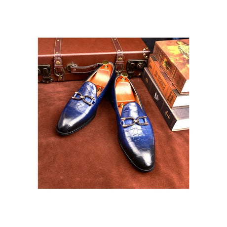 Luxury CrocLeather Slip On Brogue Shoes