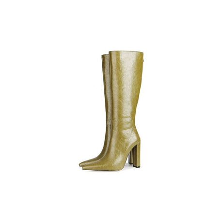 ChicPoint Textured Knee-High Slip-On Boots