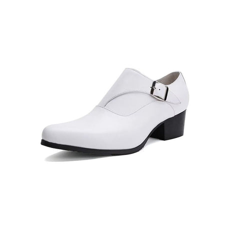 Refined Embossed Pointed Toe Monkstrap Dress Shoes