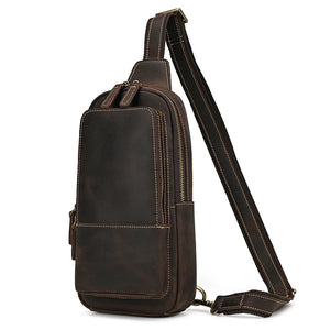 Elegant Genuine Leather Chest Bag