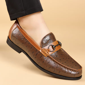 LuxLeather Elegant Genuine Leather Slip On Loafers