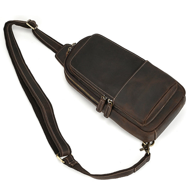 Elegant Genuine Leather Chest Bag