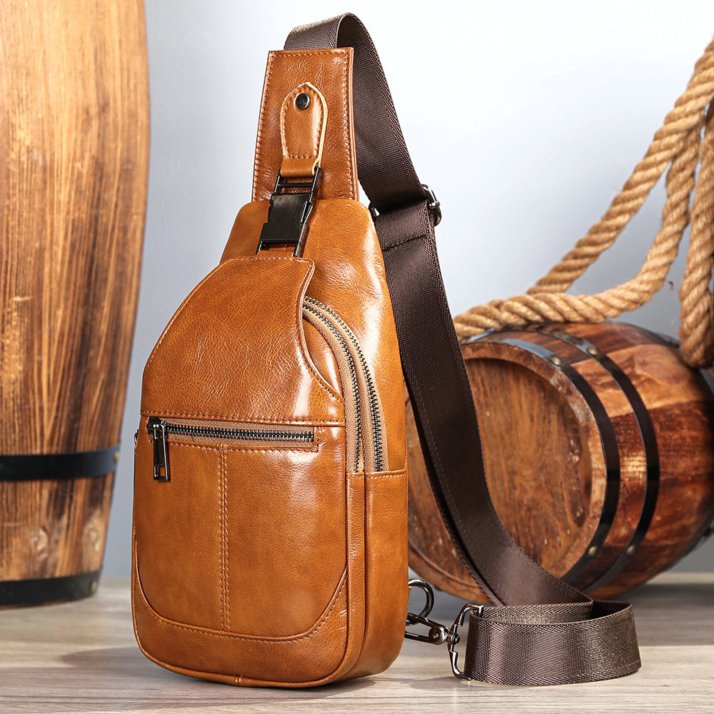 ElegantEquus Genuine Leather Chest Bag