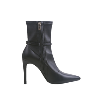 Luxury Thin Heel Zipper Cowboy Ankle Boots