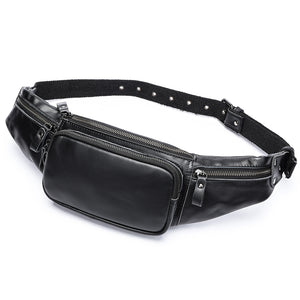 Luxury Leather Pillow Waist Messenger Bag