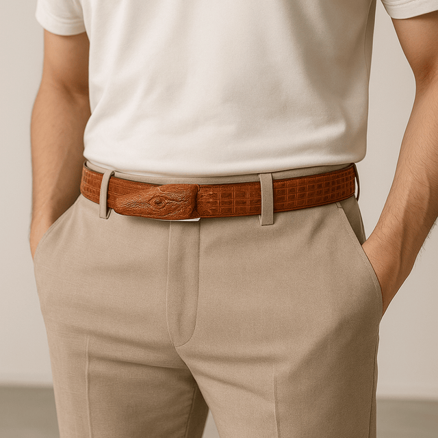 Luxo Exotic Croc Belt