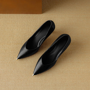 LuxLeather Chic Pointed Toe Pumps