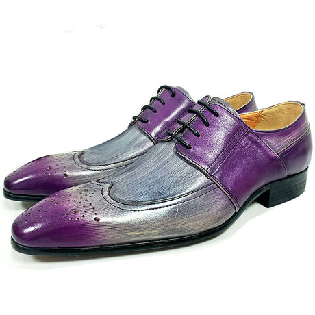 LuxLeather Pointed Oxford Dress Shoes