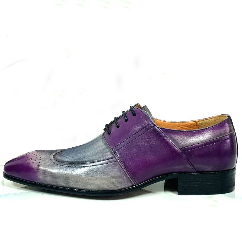 LuxLeather Pointed Oxford Dress Shoes