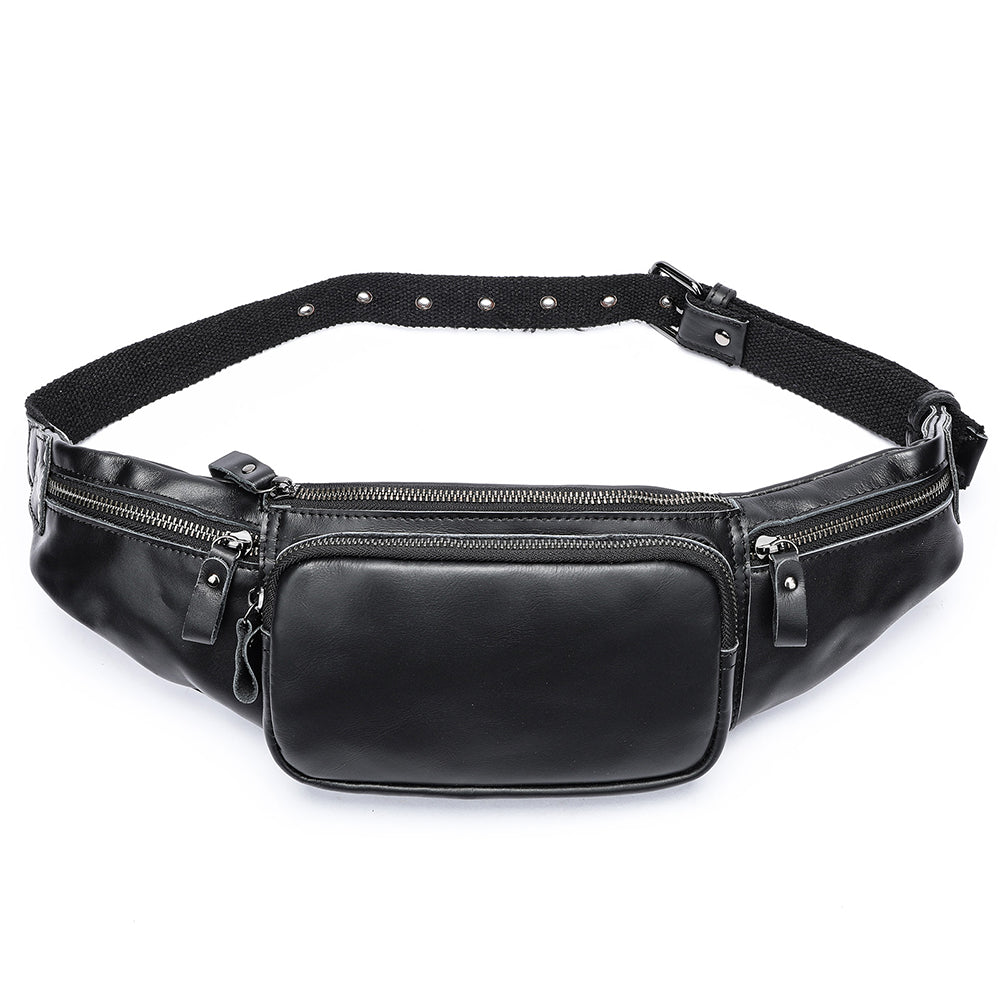 Luxury Leather Pillow Waist Messenger Bag