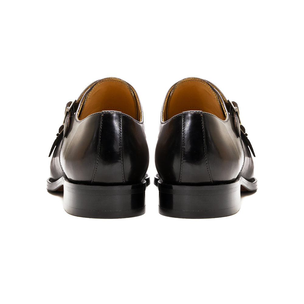 CrocoChic Genuine Leather Monkstrap Dress Shoes