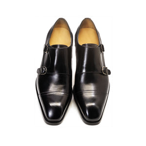 CrocoChic Genuine Leather Monkstrap Dress Shoes