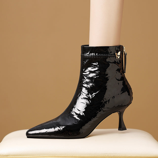 Chic Pointed Toe High Heel Boots