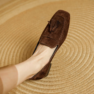 Luxury Cow Suede Leather Slip-on Loafers