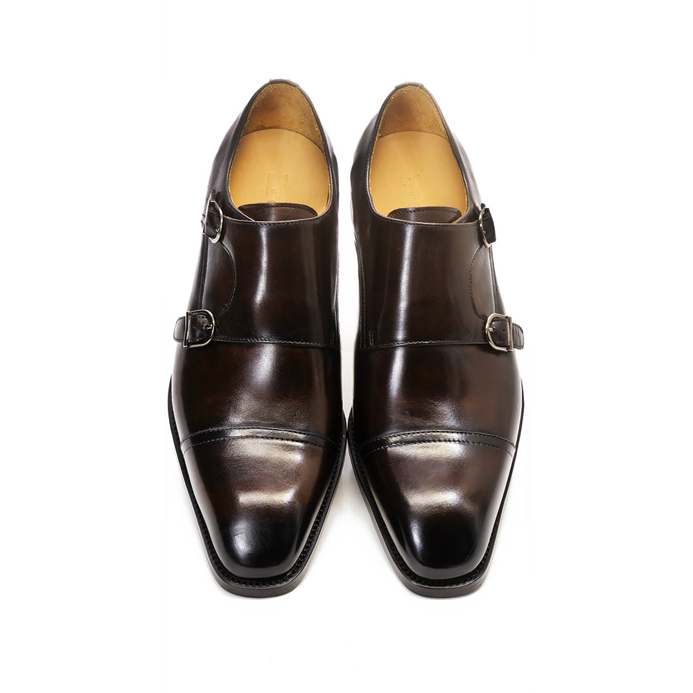 CrocoChic Genuine Leather Monkstrap Dress Shoes