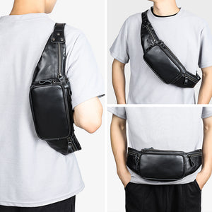 Luxury Leather Pillow Waist Messenger Bag