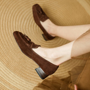 Luxury Cow Suede Leather Slip-on Loafers