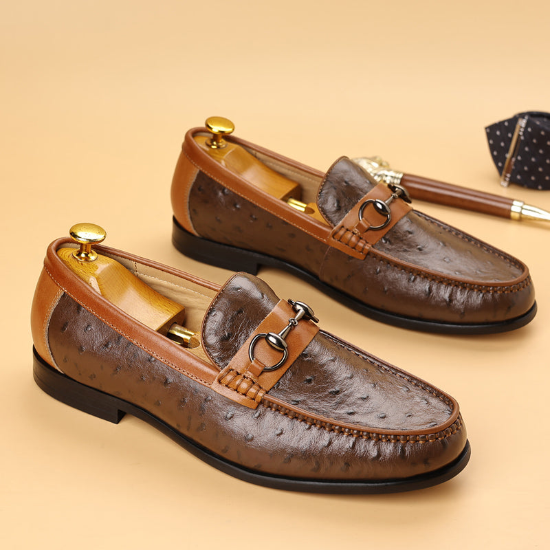 LuxLeather Elegant Genuine Leather Slip On Loafers