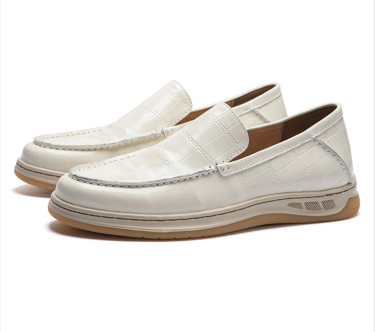 GrainLux Elegant Round Toe Slip-Ons