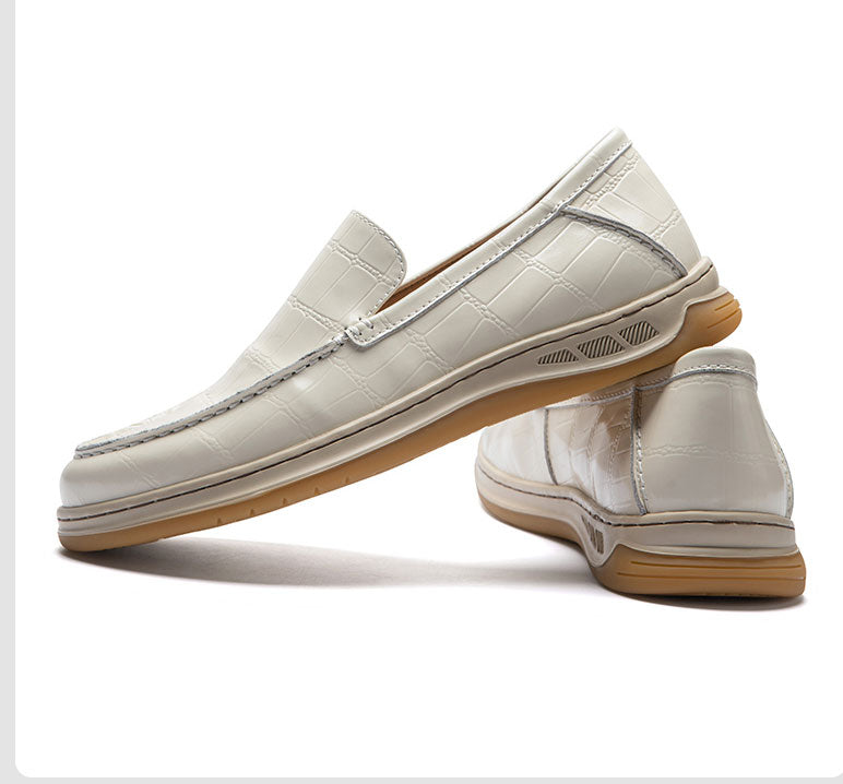 GrainLux Elegant Round Toe Slip-Ons