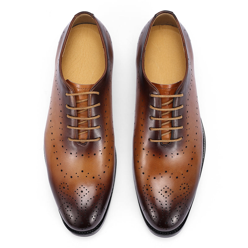 AlliElegance Luxe Brogue Oxford Dress Shoes