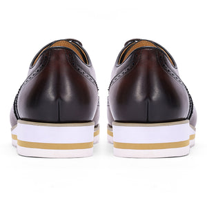 AlliLux Cow Leather Designer Brogue Casual Shoes