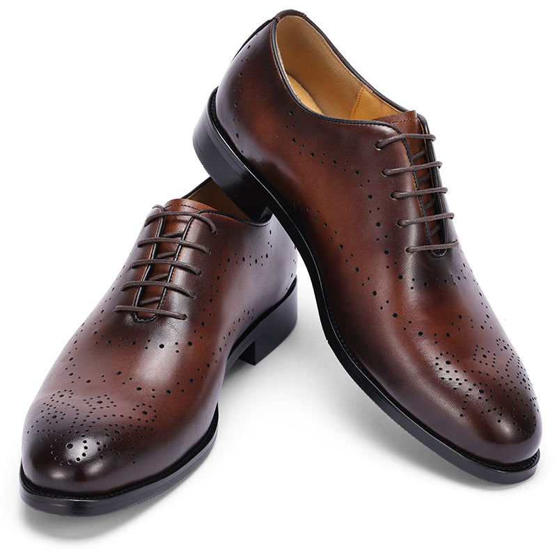 AlliElegance Luxe Brogue Oxford Dress Shoes