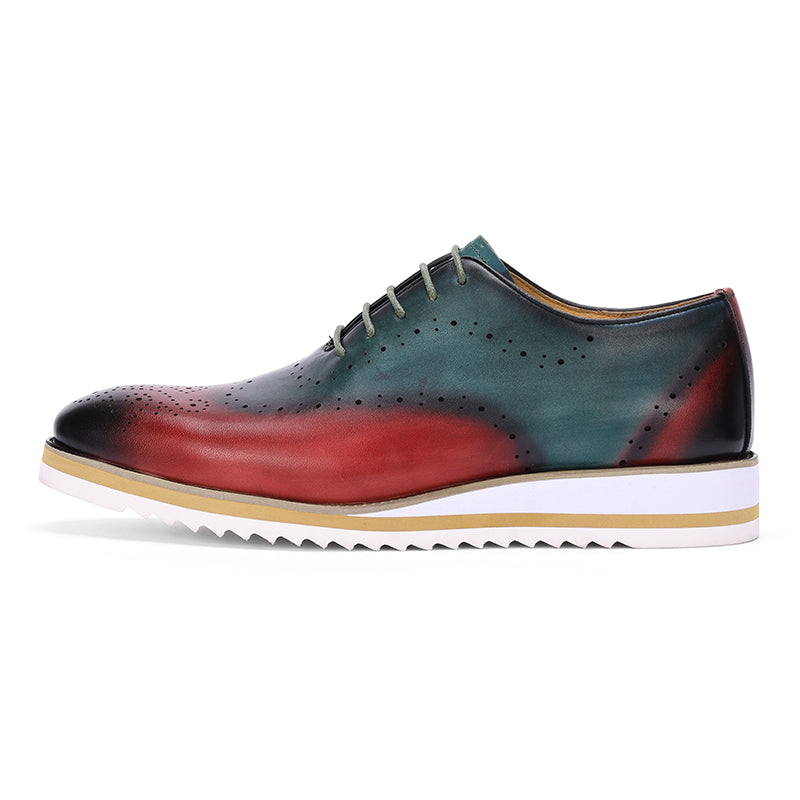 AlliLux Cow Leather Designer Brogue Casual Shoes