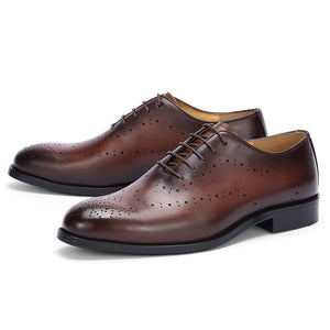 AlliElegance Luxe Brogue Oxford Dress Shoes