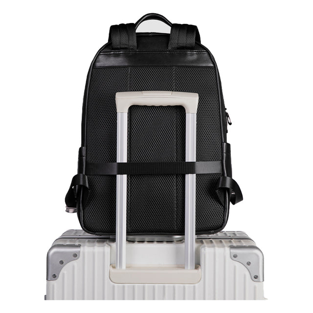 Luxury Exotic Cow Leather Laptop Travel Backpack