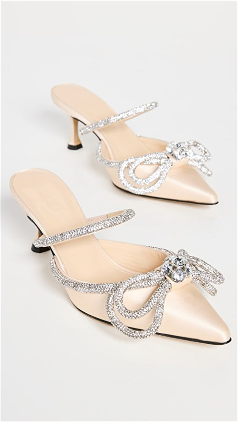 LuxeLeather Pointed Toe Heel Sandals