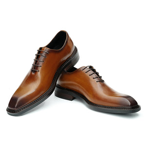 LuxeLace Leather Elegant Derby Shoes