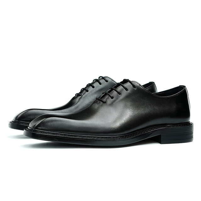 LuxeLace Leather Elegant Derby Shoes