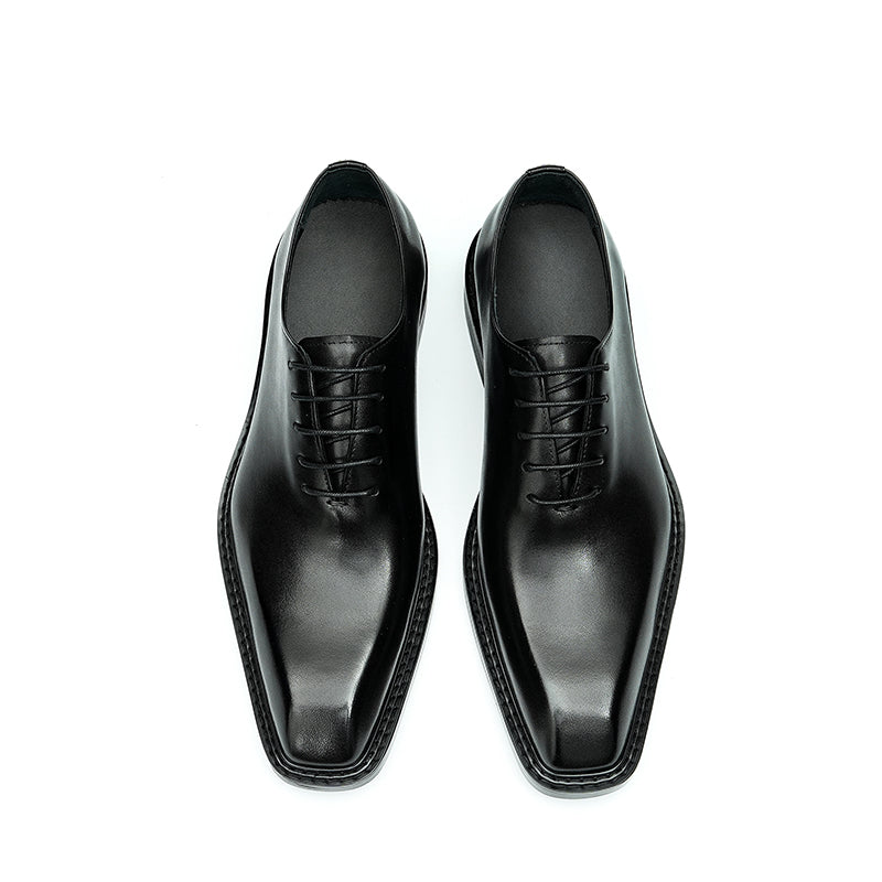 LuxeLace Leather Elegant Derby Shoes