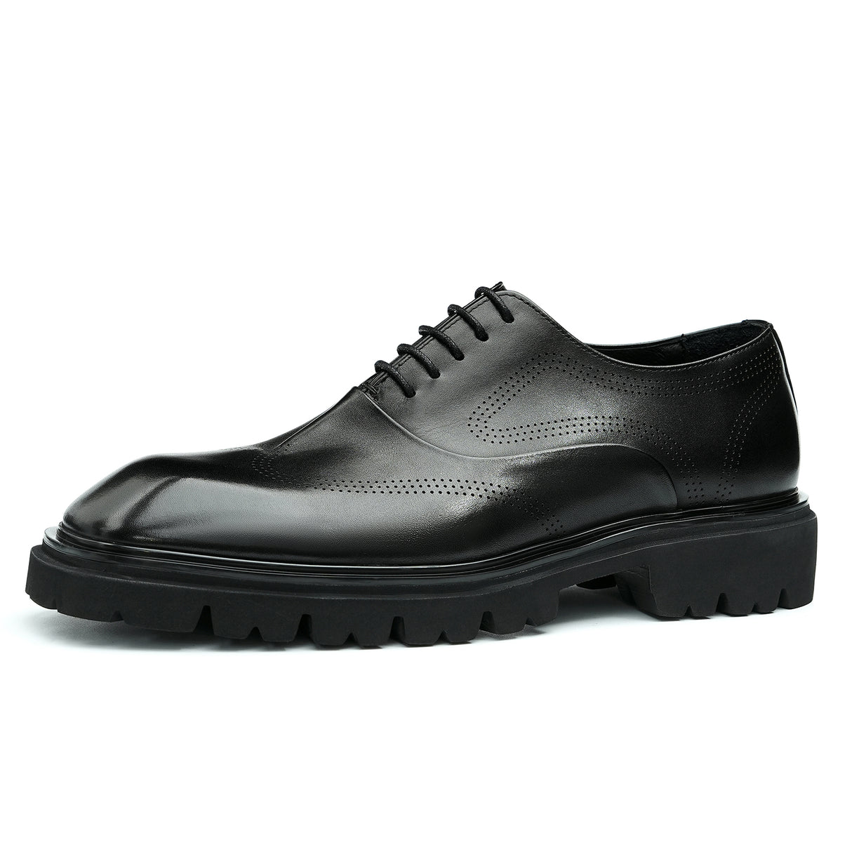 AlliElegance Luxe Lace-Up Brogue Oxford Dress Shoes