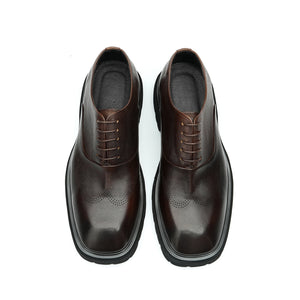 AlliElegance Luxe Lace-Up Brogue Oxford Dress Shoes