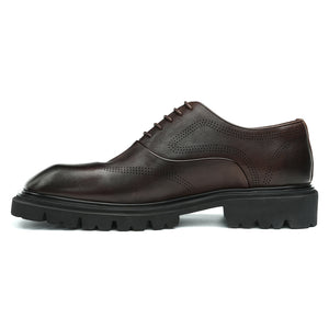 AlliElegance Luxe Lace-Up Brogue Oxford Dress Shoes