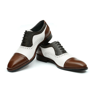 Elegant Carved British Leather Formal Shoes