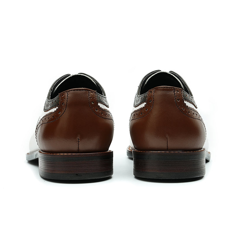 Elegant Carved British Leather Formal Shoes