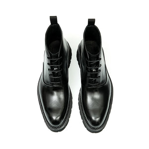 UrbanSleek Lace-Up Leather Boots