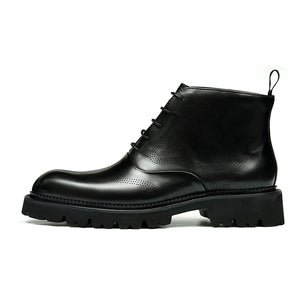 UrbanSleek Lace-Up Leather Boots