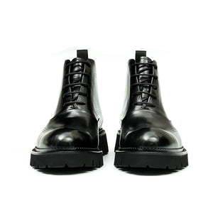 UrbanSleek Lace-Up Leather Boots