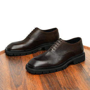 AlliElegance Luxe Lace-Up Brogue Oxford Dress Shoes