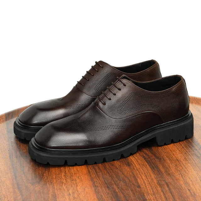 AlliElegance Luxe Lace-Up Brogue Oxford Dress Shoes