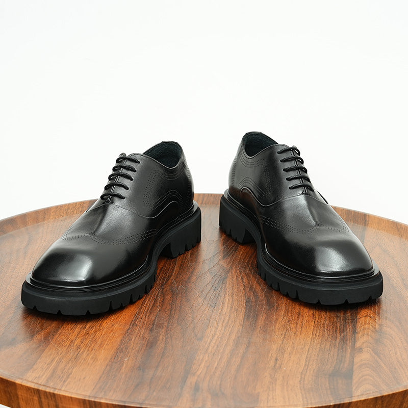 AlliElegance Luxe Lace-Up Brogue Oxford Dress Shoes